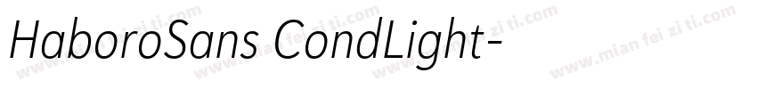 HaboroSans CondLight字体转换